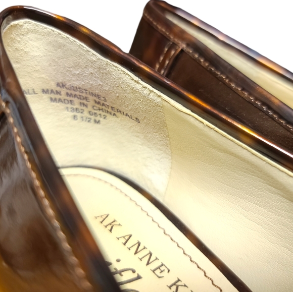 AK Anne Klein iflex Tortoiseshell Patent Leather Loafer Slip On Women 6.5 M - Picture 7 of 8